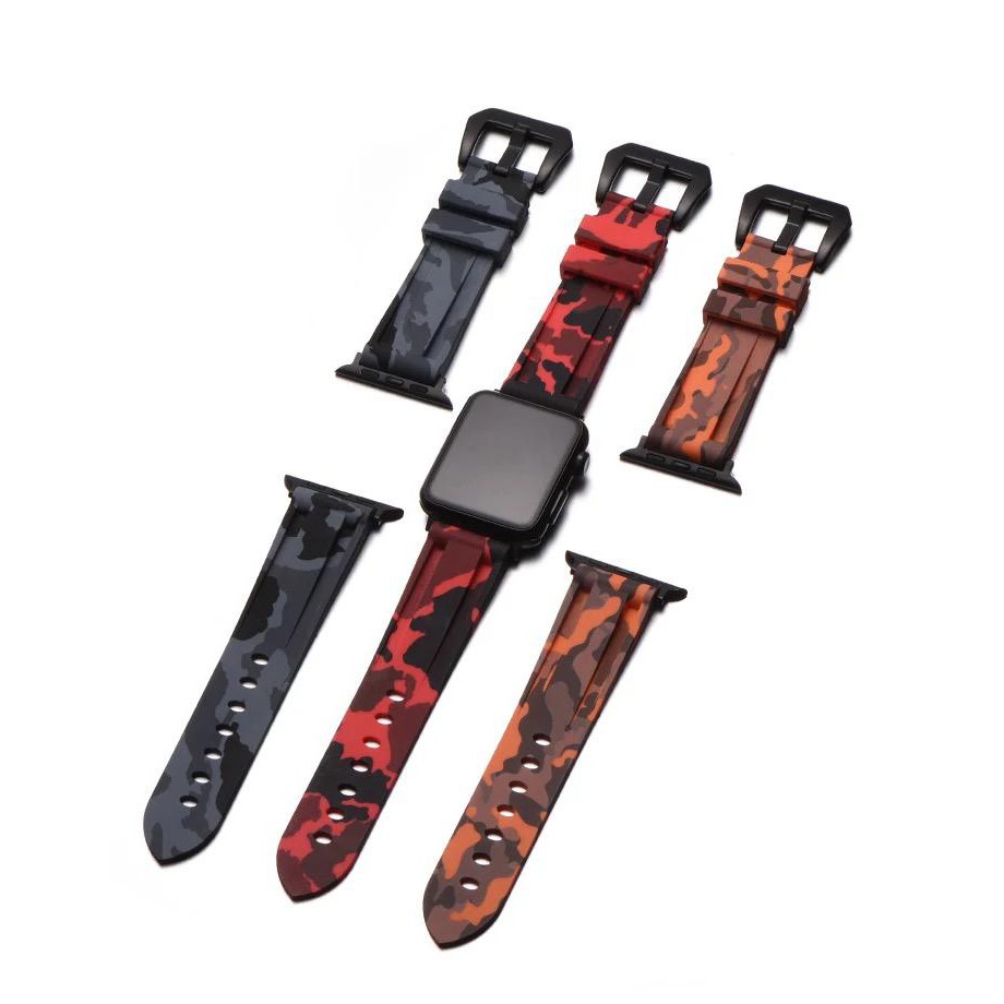 CAMO STRAP APPLE WATCH SERI 8 / SERI 7 (41mm / 45mm) SERI SE (2020 / 2022) SERI 6 / 5 / 4 (40mm / 44mm) / SERI 3 / 2 / 1 (38mm / 42mm) CAMOUFLAGE TALI / STRAP APPLE WATCH