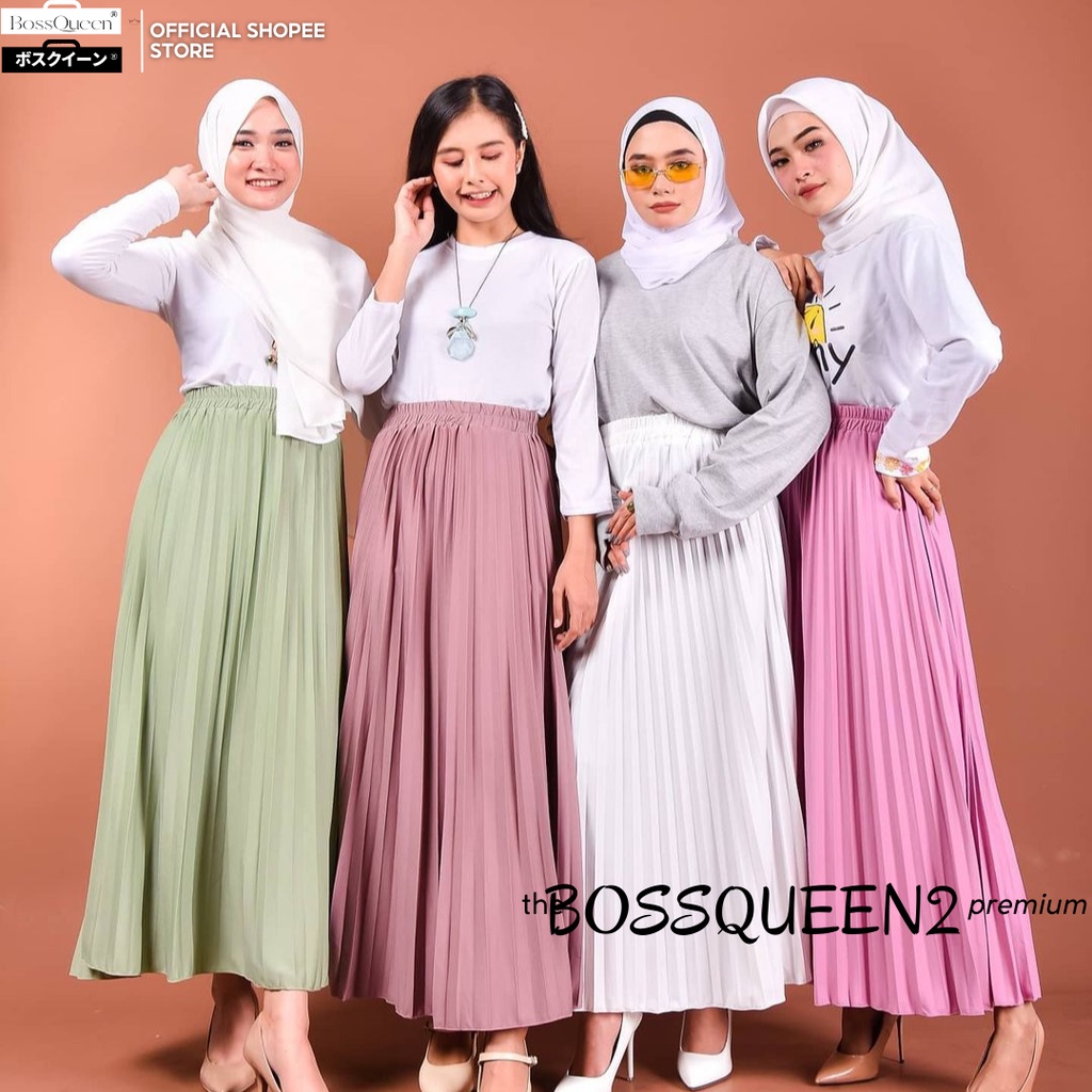 ROK PLISKET PREMIUM /ROK PANJANG MUSLIM/ROK HIGH QUALITY BY BOSSQUEEN2