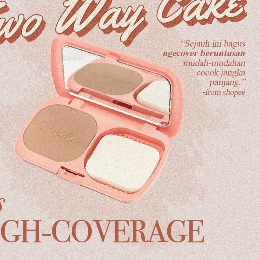 ➭ REVELINE Brightening Two Way Cake Makeup Bedak Padat: Ivory, Natural, Tropical 14gr ➬