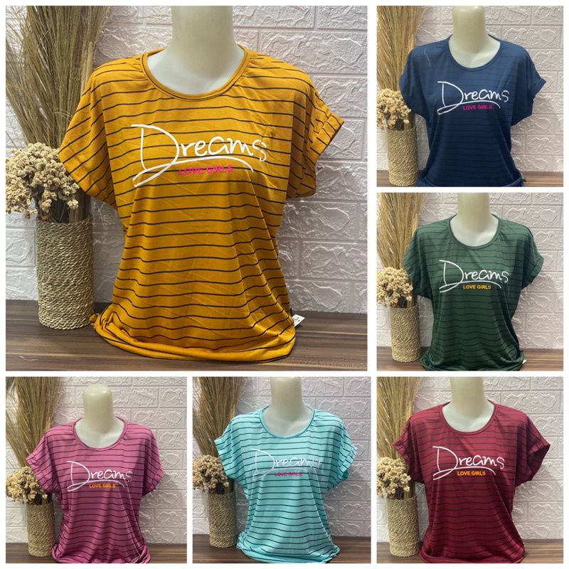 Kaos Salur Wanita Lengan Pendek Jumbo