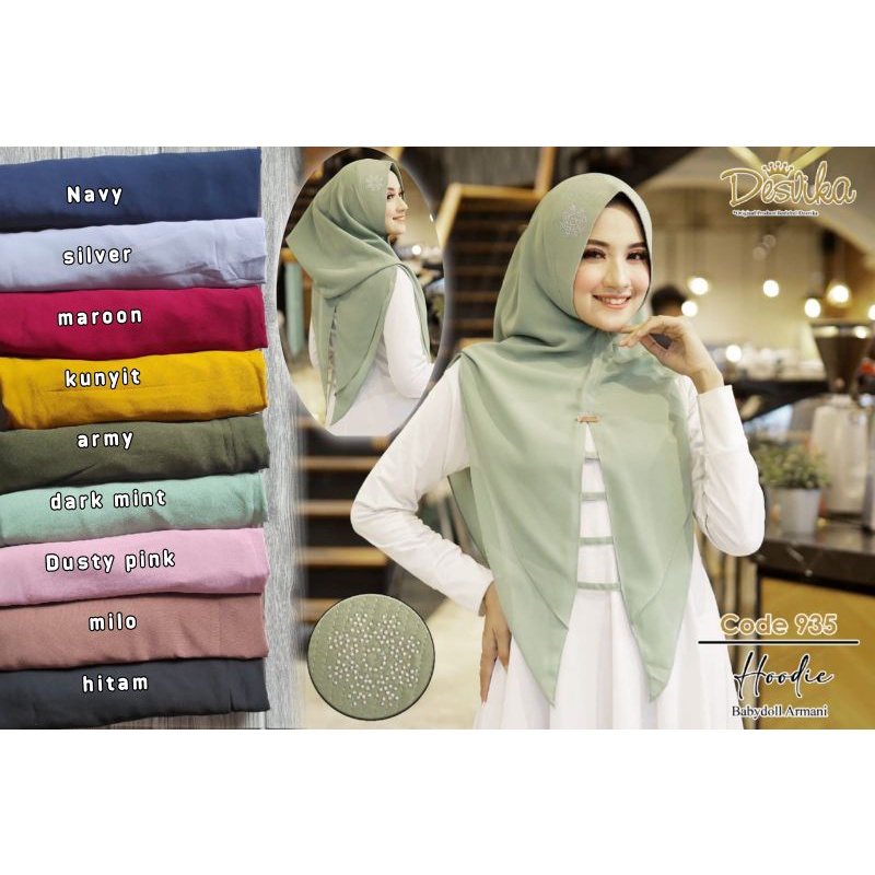 jilbab hoodie polos brand desvika