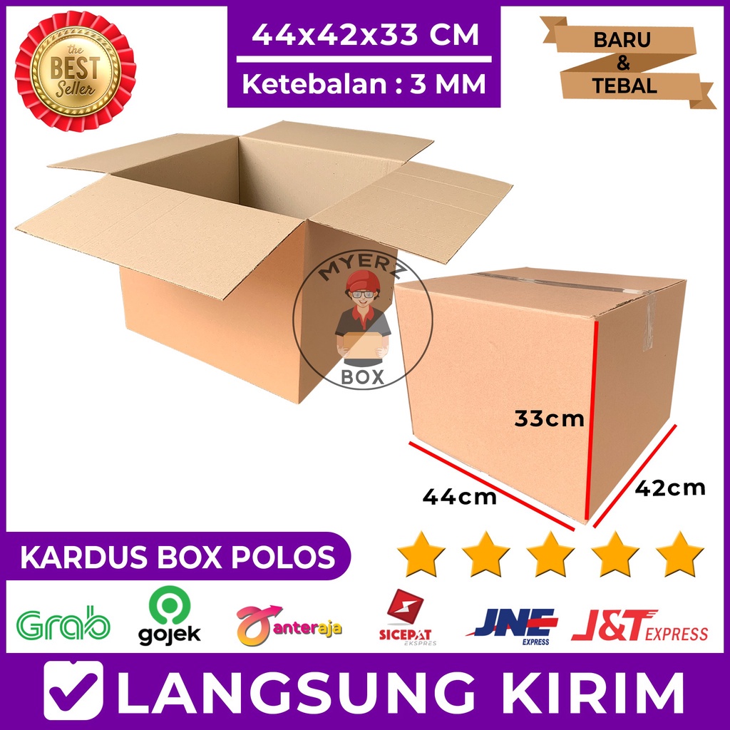 

Kardus Besar Jumbo Karton Box Polos 44x42x33 Utk Packing Pindahan