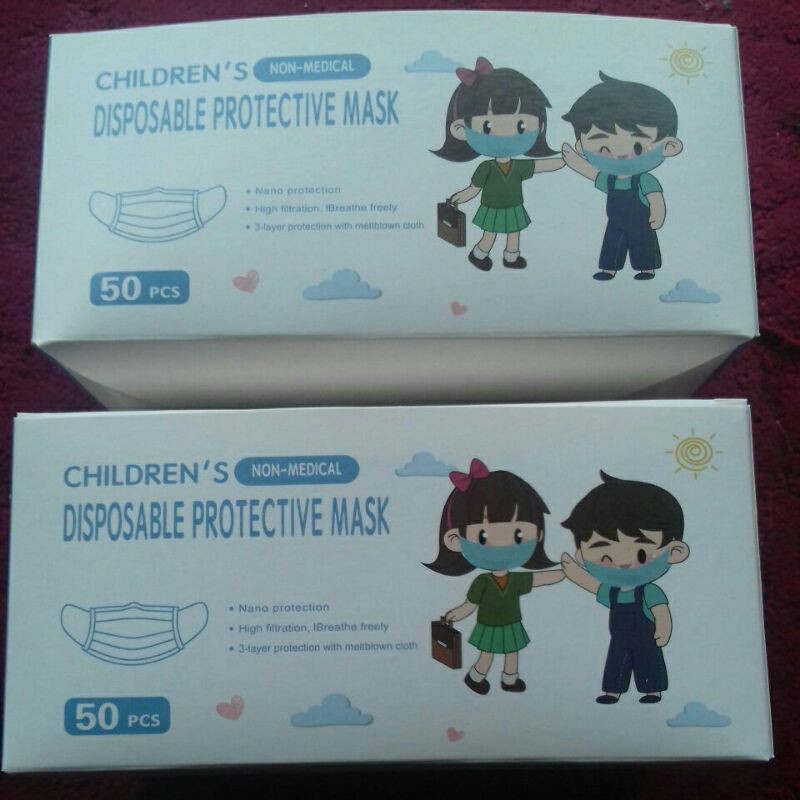 masker anak isi 50 pcs