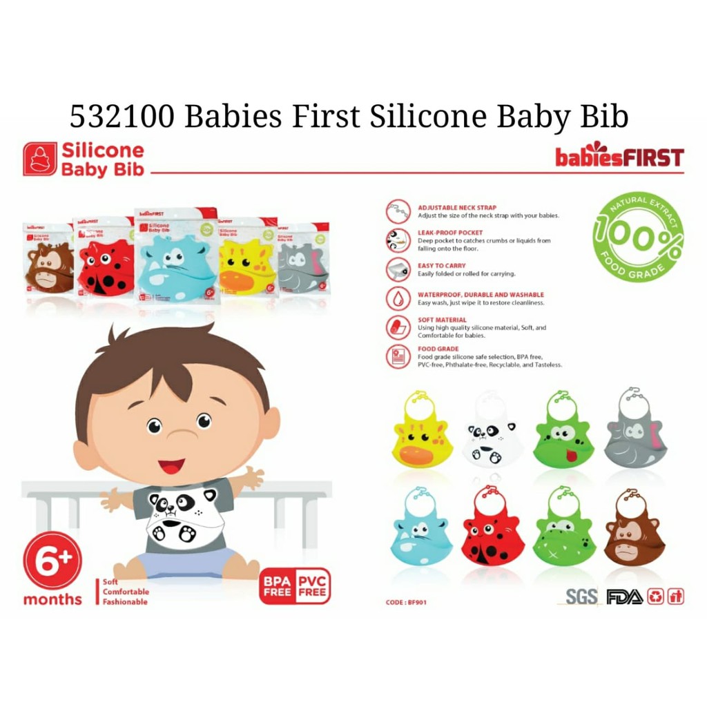 SILICONE BABY BIB / CELEMEK MAKAN BAYI / SLUBBER SILIKON BABIES FIRST 532100