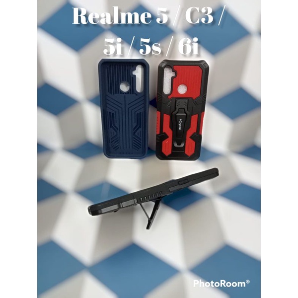 MB - CASE Realme 5 /5i /5S /6i play Cristal Case logo triplex Harddcase number Case