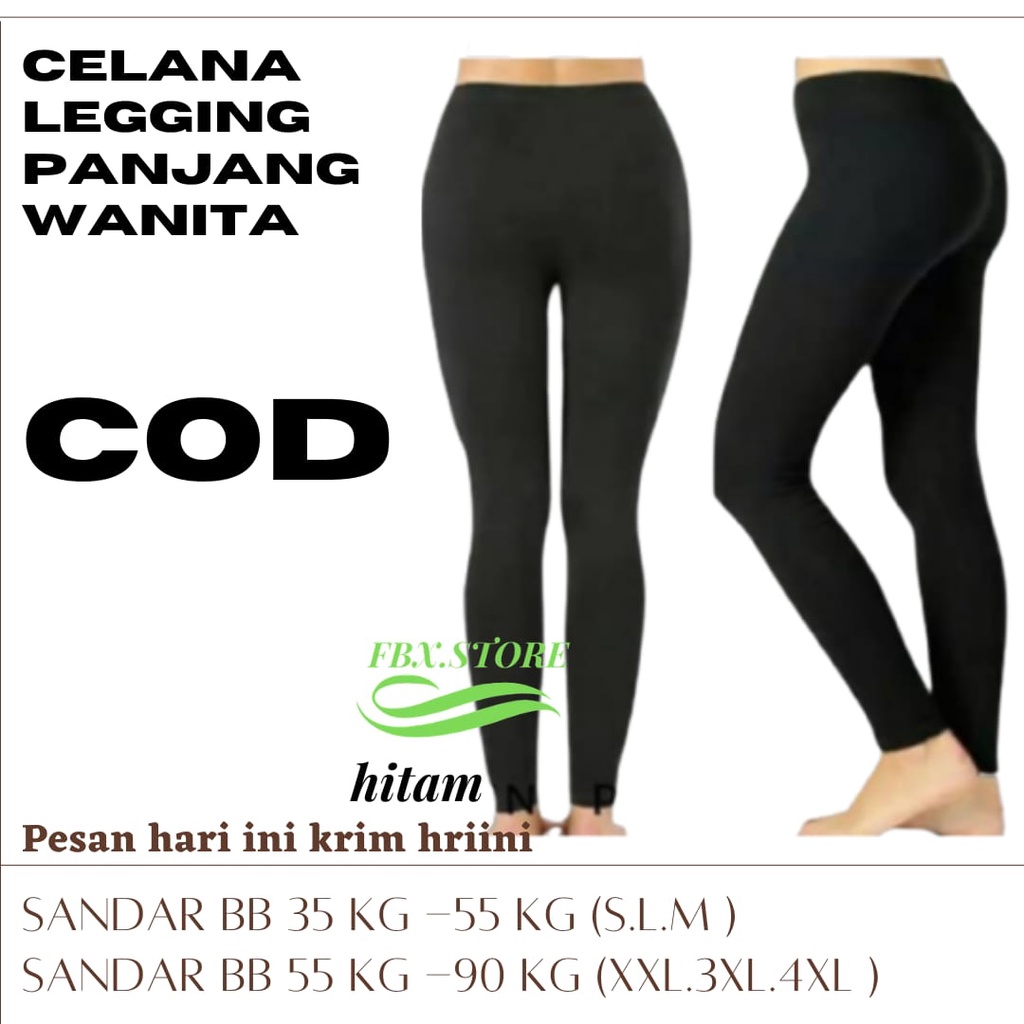 PROMO Legging Panjang Tebal Premium / Celana Leging Polos Jersey Spandek / Lejing Kaos Dewasa/ COD;/