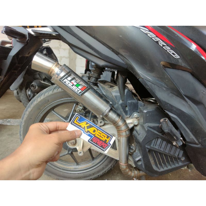 Knalpot racing fullsystem TZM Mio beat aerox nmax Vario Scoopy leher Ngacung naik