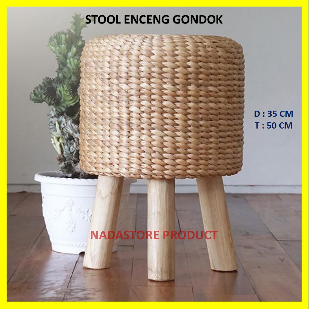 STOOL ENCENG GONDOK / DINGKLIK / KURSI JAMUR /  KURSI MINI / DRUM STOOL / STOOL JAMUR / BANGKU BULAT