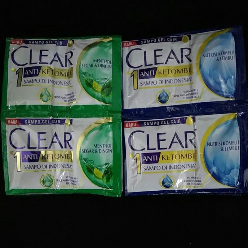 Clear shampo renceng zak  isi 24pcs