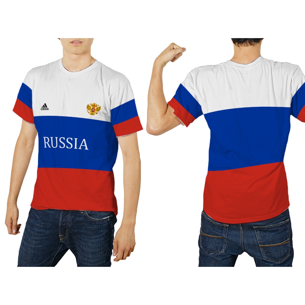 Kaos Baju Jersey Russia / Russia Flag / Bendera Rusia / Kaos Baju Rusia / Baju Russia
