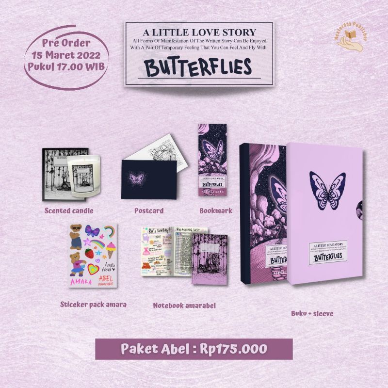 Novel Butterflies - Alesacakes (Paket Amara dan Abel)