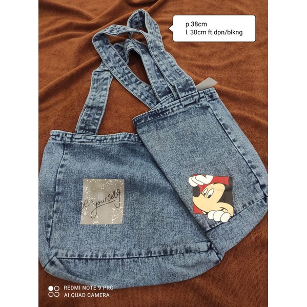 tas fashion jeans non street bergambar