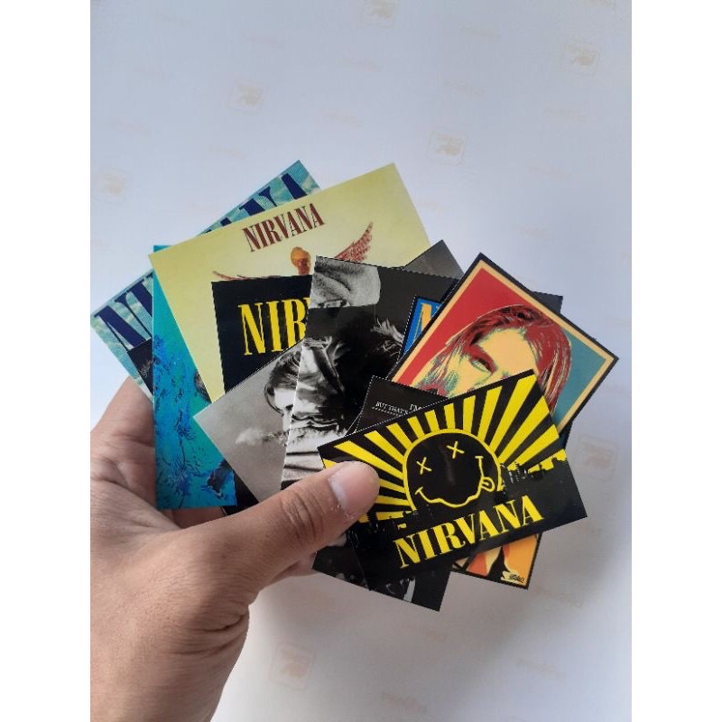 stiker pack nirvana isi 12 pcs untuk case laptop