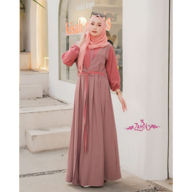 Laura Dress Ori by Zahin,gamis muslim origimal