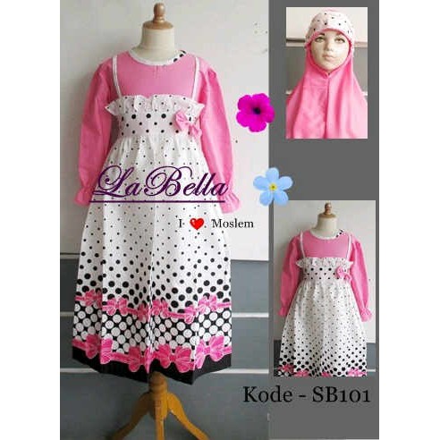 GAMIS HARIAN ANAK SET LABELLA (SB101-KJ-07104)