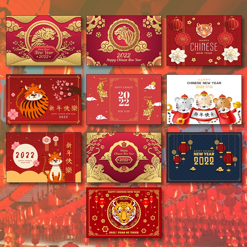 

Kartu Imlek | Pos Tahun Baru Cina KUSTOM | CUSTOM Chinese New Year Cards CNY 2022