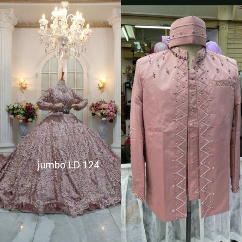 GAUN WEDDING COUPLE BARBIE JUMBO//GAUN PENGANTIN MEWAH BEREKOR//GAUN//KEBAYA