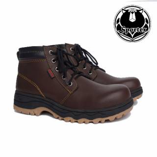  sepatu  safety  ujung besi safety  shoes type 03 coklat 