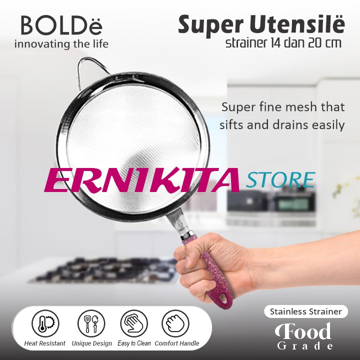 BOLDe SUPER UTENSILE STRAINER - Saringan Tirisan Stainless Food Grade