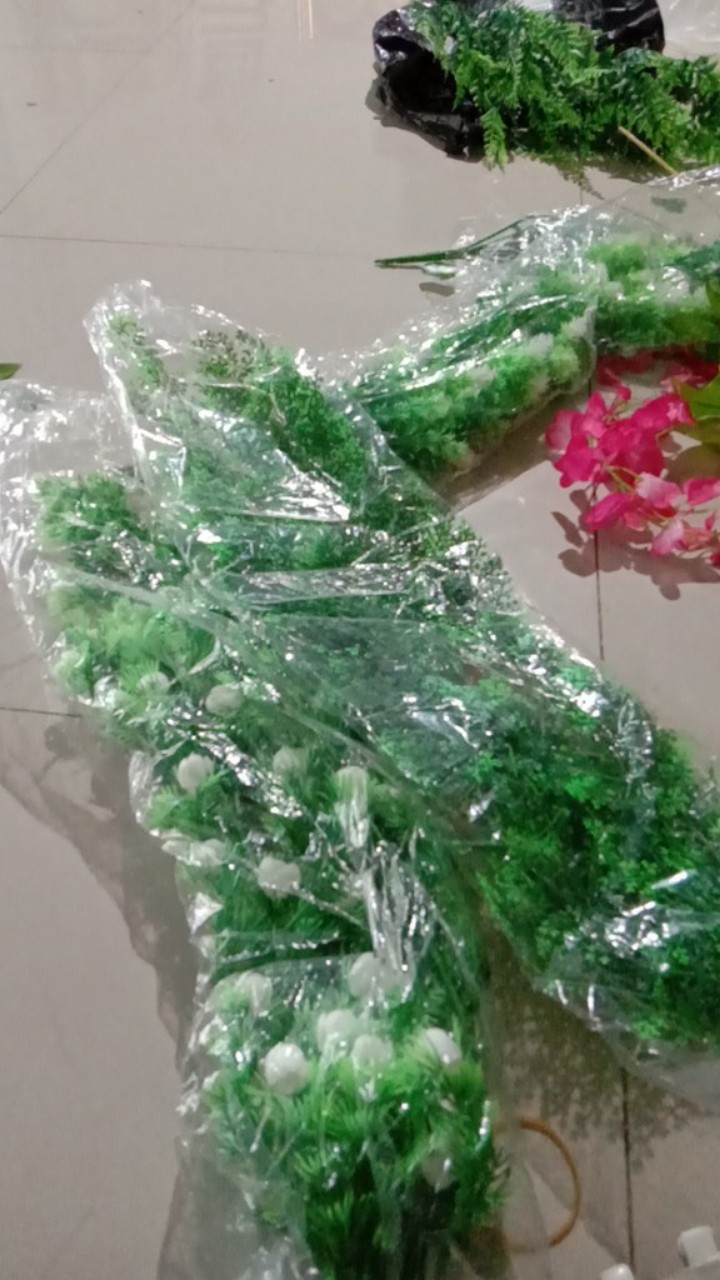 Paket Murah Juntai Saga Putri+wajik Breket/ Daun Plastik/ Daun Hiasan/ Daun Dekorasi/ Bunga Florist