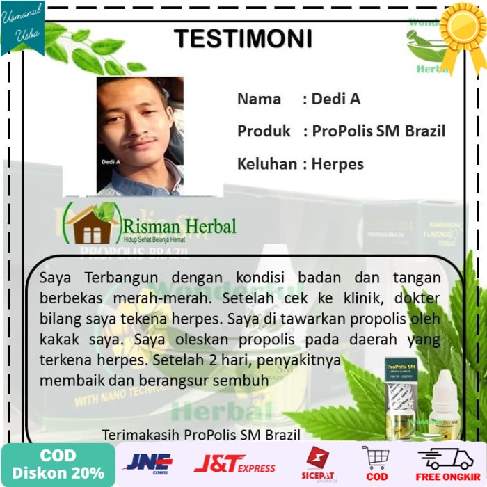 

◾COD◾ Obat Gatal, Alergi, Bentol, Biduran Bagus dengan Propolis SM Original