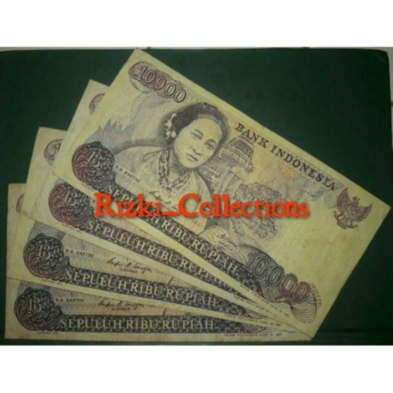10000 Rupiah Kartini Thn 1985 Kondisi Vf