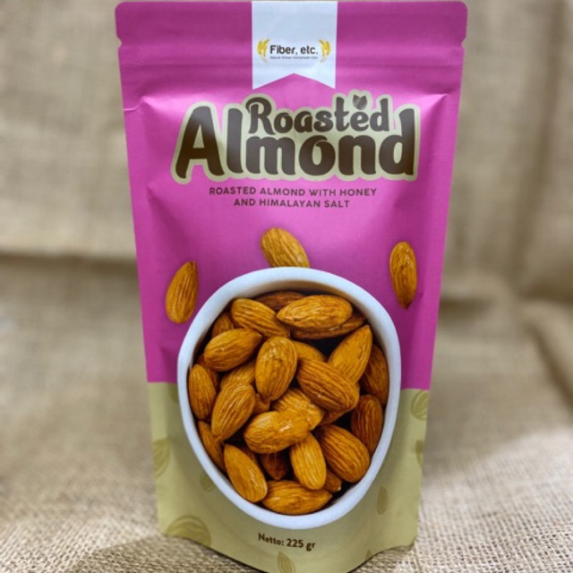 Fiber Roasted Almond / Almond Panggang 225gr