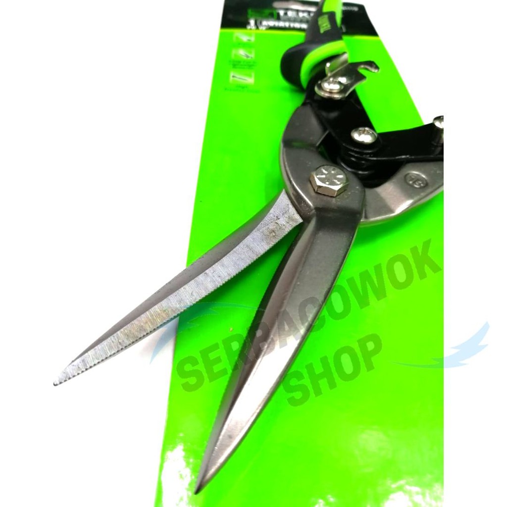 Tekiro Gunting Hollow Baja Ringan Gunting Seng 10 Inch Lurus Aviation Snips Termurah Berkualitas