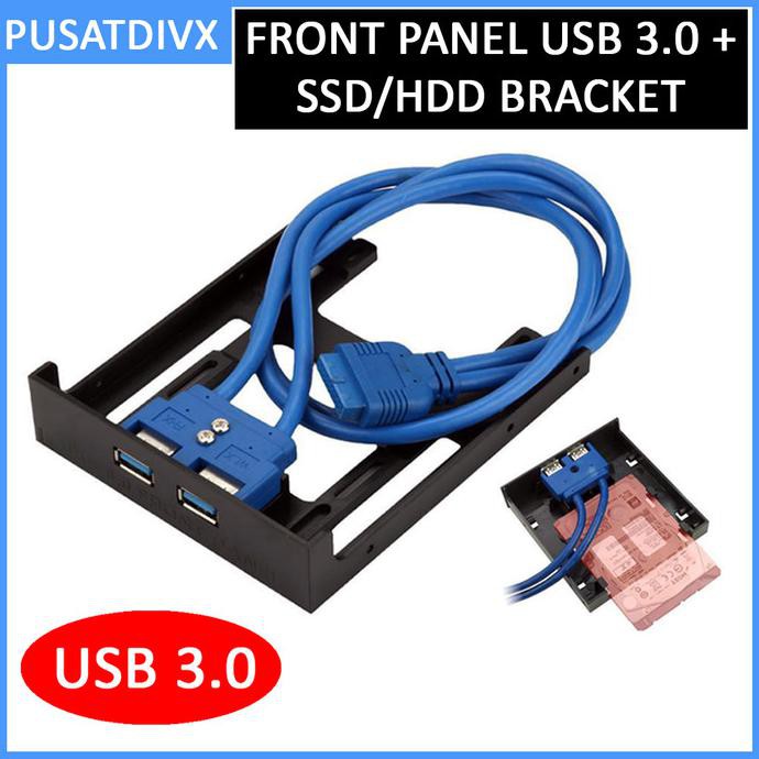 HOTLIST Front Panel 2 Port Usb 3.0 Drive Bay 3.5 inch