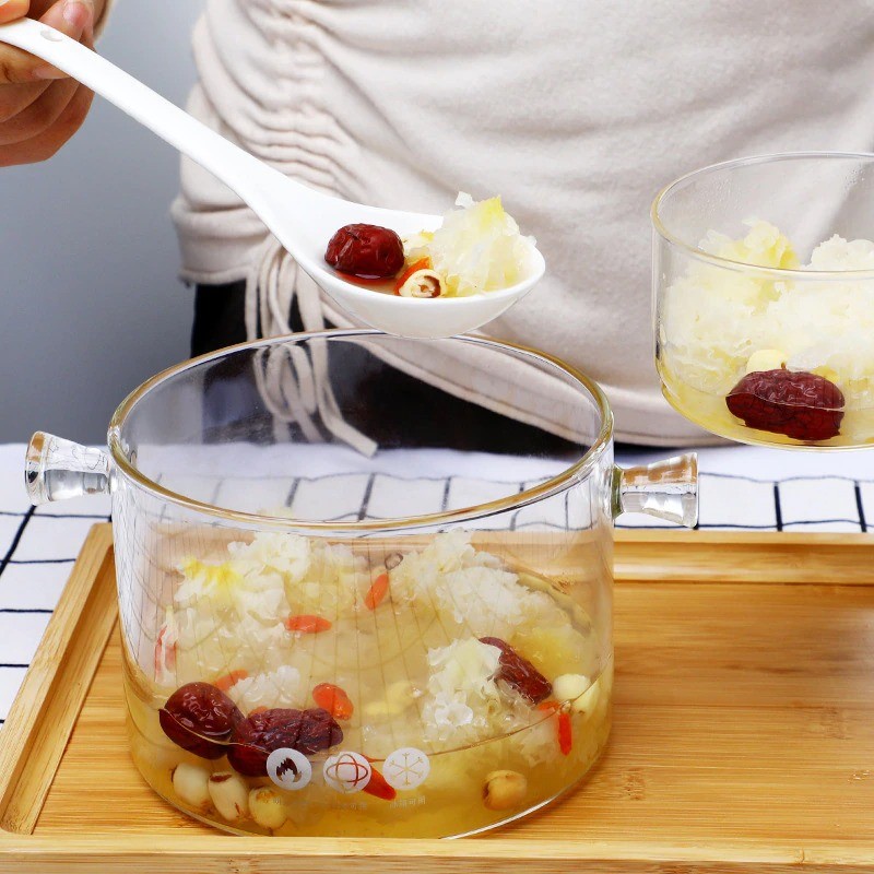 Pot Panci Masak Stewing Soup Pot Borosilicate Glass - YWJ-1265 - Transparent