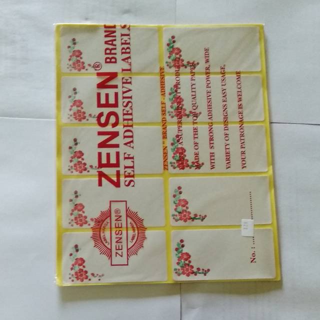 

Zensen Label Harga / Nama