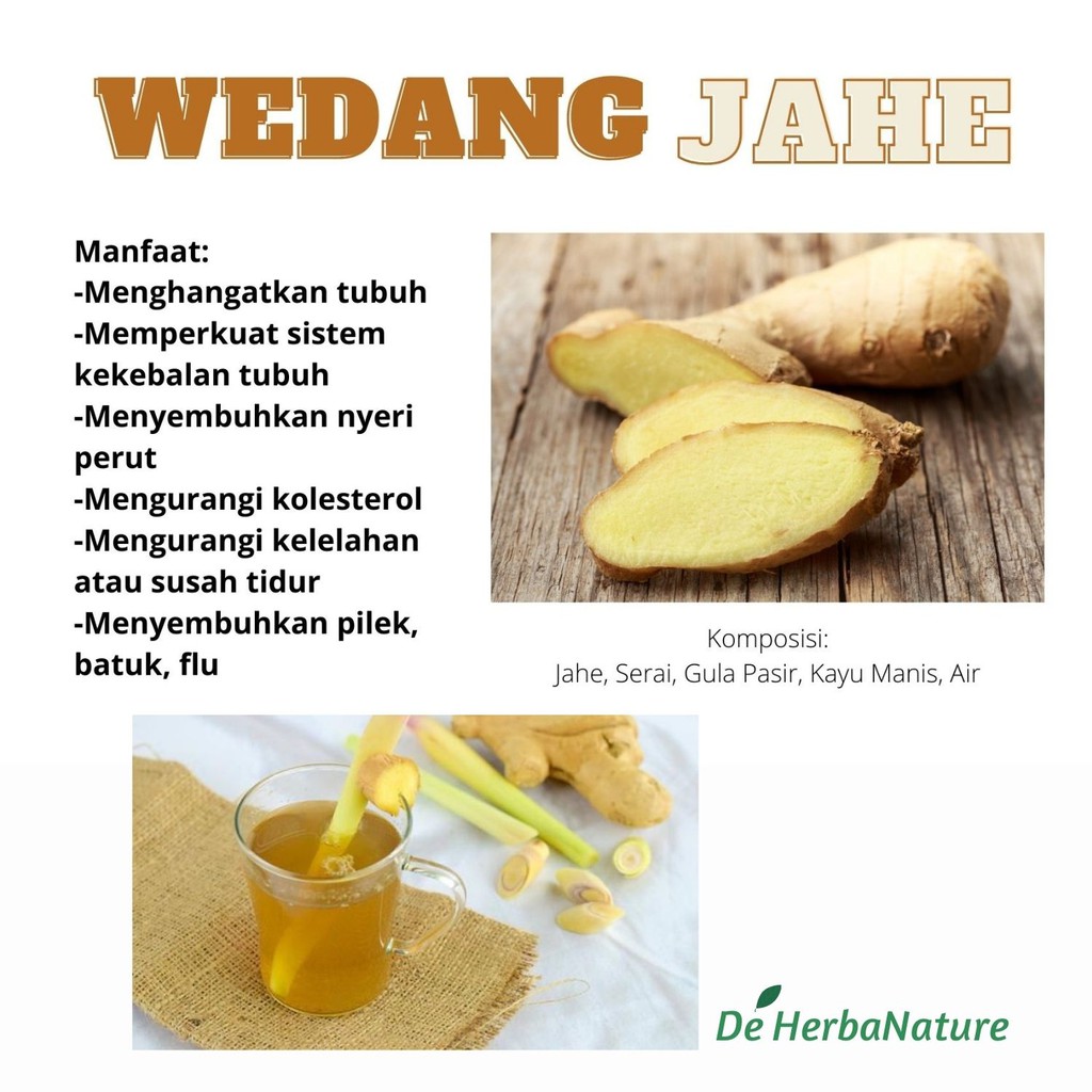 Wedang Jahe Instan Wedang Jahe Serai Sereh Kayu Manis Minuman Instan 100 Gram Indonesia
