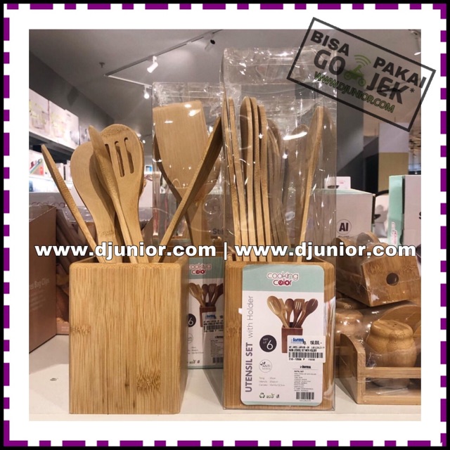 INFORMA - SUTIL SET KAYU / PERALATAN MASAK / SPATULA UTENSIL SET