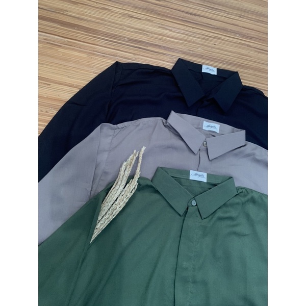 BASIC OVERSIZED SHIRT / KEMEJA POLOS JUMBO  / KEMEJA KATUN RAYON