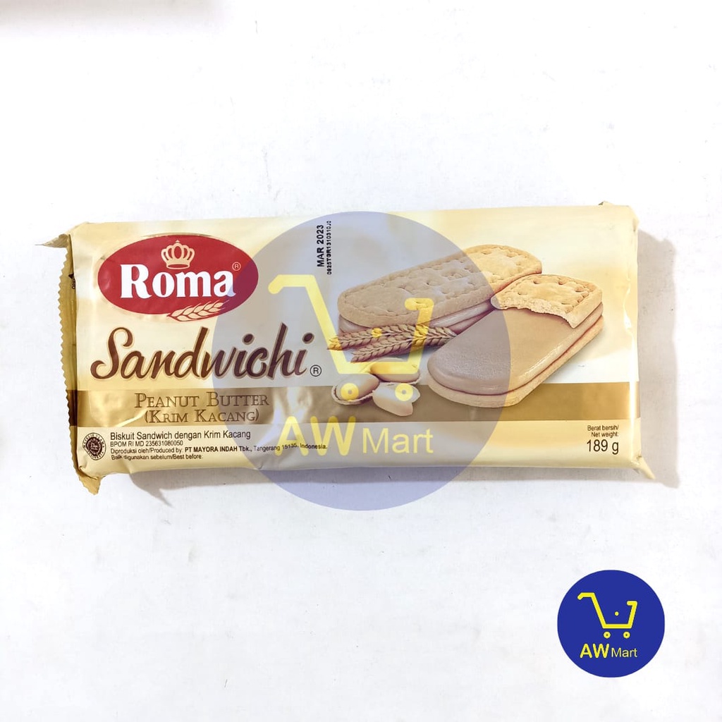 BISKUIT ROMA SANDWICHI - ALL VARIAN - PEANUT BUTTER &amp; SANDWICHI LEMON CRACKERS 120 GRAM SANDWICH LEMON