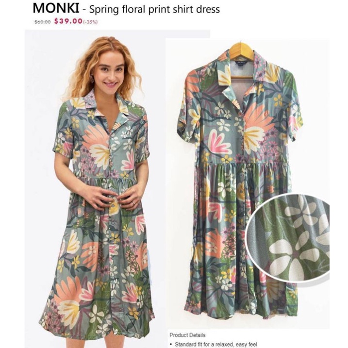 Monki Spring Floral Dress