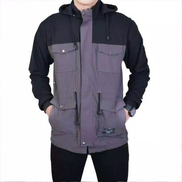 Kent Jaket Parka Reglan Black Darkgrey