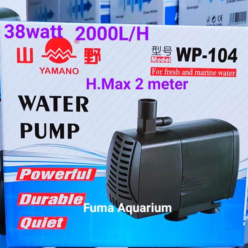 Mesin Pompa Celup YAMANO 104 WP 104 pompa filter kolam aquarium Aquascape hidroponik waterfall Submersible Pump Power Head