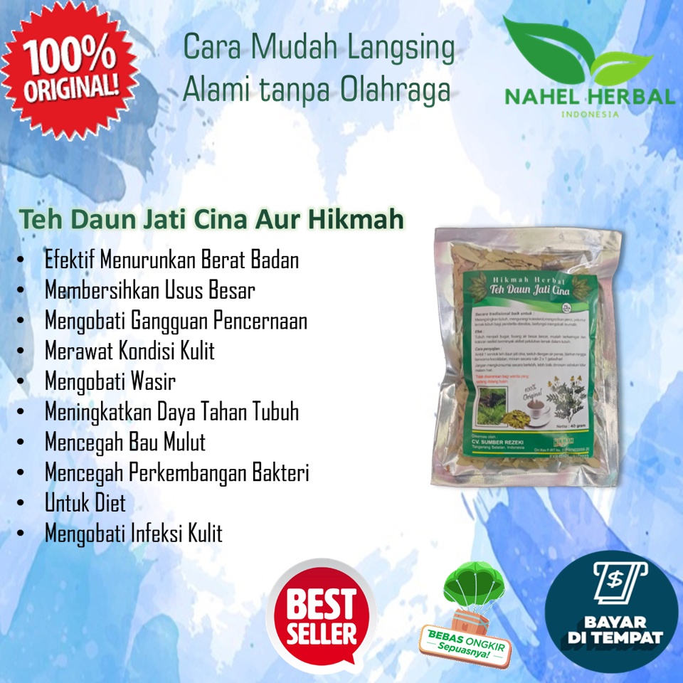 Promo Diskon Teh Pelangsing Daun Jati Cina Original 100% Alami - Obat Diet Herbal Penurun Berat Bada