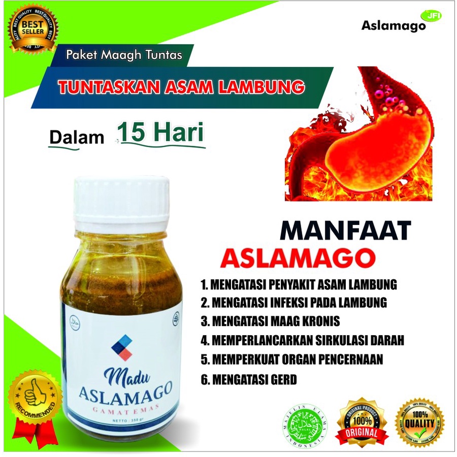 

Madu Aslamago Gamat Emas Radang Usus Asam Lambung