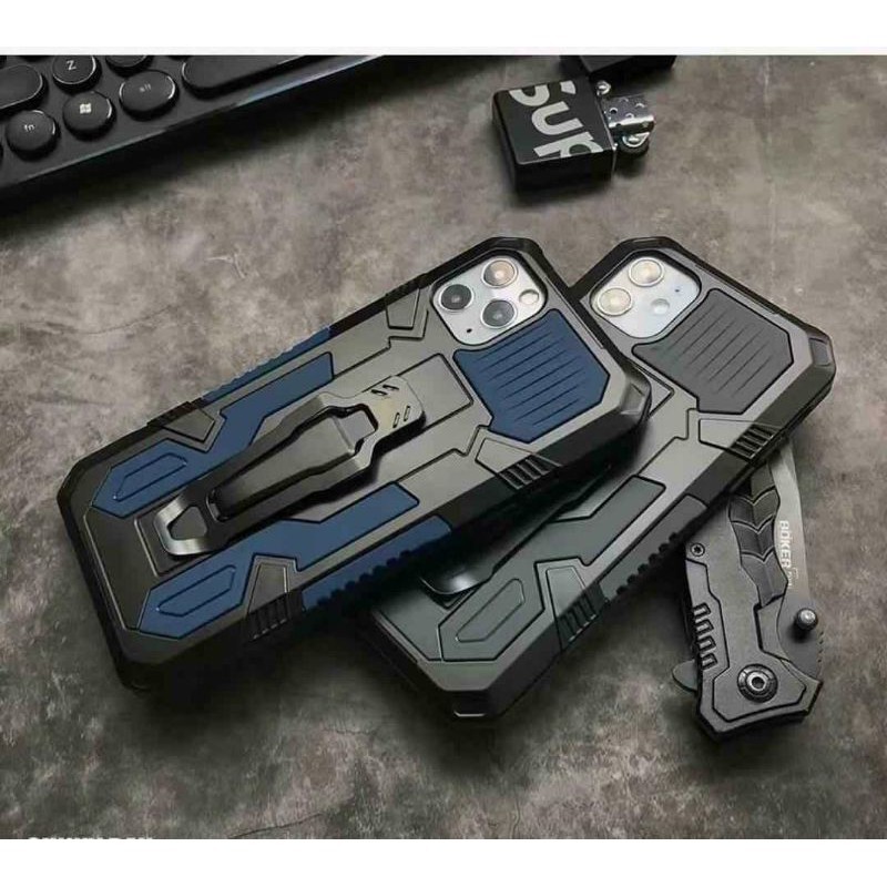 Samsung M12 / M21 / M31 / M51 Hard Case New Robot Knife Armor Stand / Standing Case Hybrid