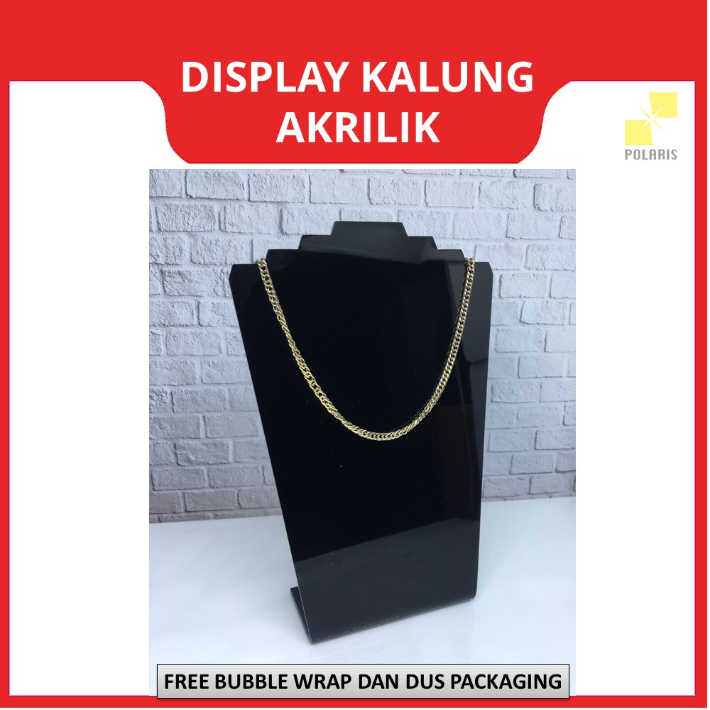 DISPLAY STAND KALUNG ACRYLIC - PAJANGAN ETALASE PERHIASAN TEMPAT KALUNG - DISPLAY MINI KALUNG AKSESORIS AKRILIK