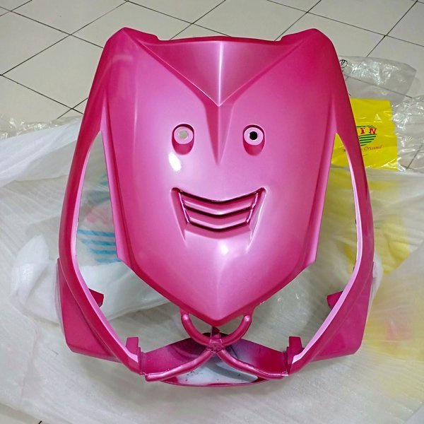 body motor beat.. cover front panel tameng kap depan beat karbu KVY pink