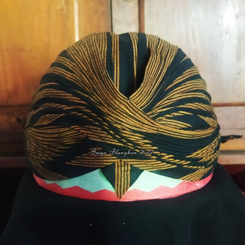 Blangkon Jogja Senopaten Motif Lurik