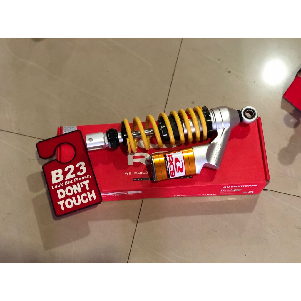 shock RCB SB5 single klik tabung segitiga matic single kuning 295mm