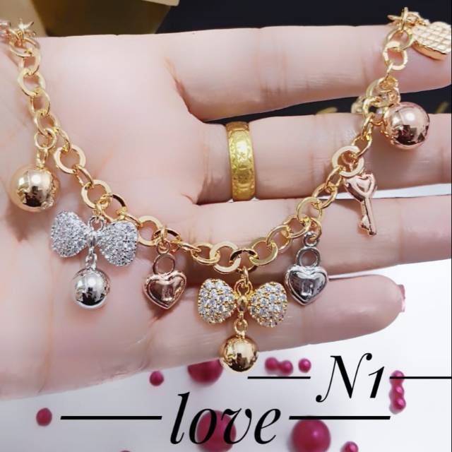 Xuping gelang lapis emas 18k terlaris 2430