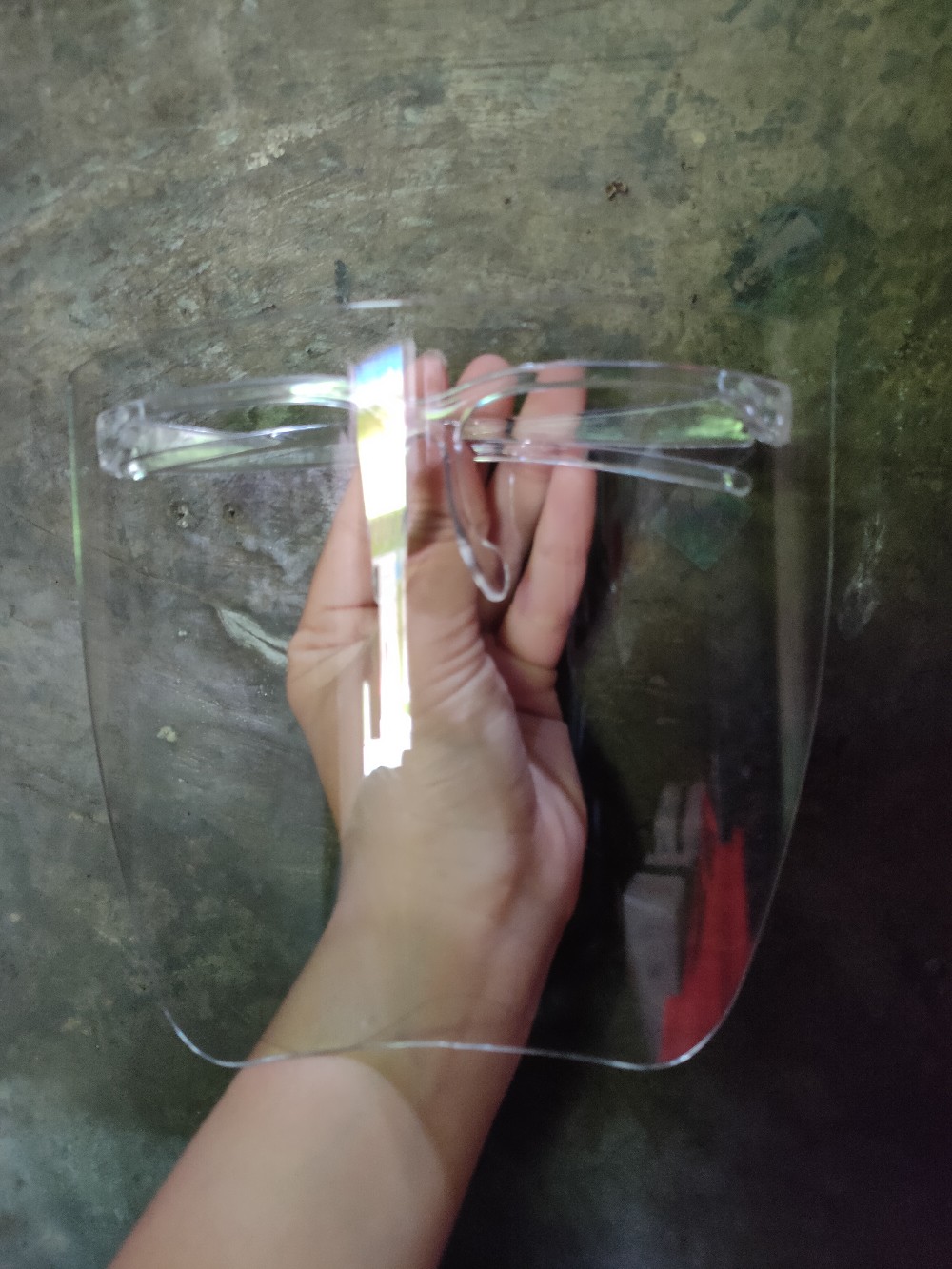 Face Shield Artis Nagita Slavina Raffi Masker Full Face Pelindung Mata Bahan Akrilik Gaya Korea Unisex Full Face Shield Mask Visor Wrap Nopeet Large Mirror Half Guard Visor Acrylic Eye Shield Blocc Protector Heng De Blocc face Shield Faceshield Kacamata