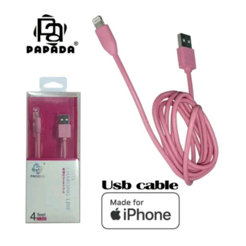 Kabel Data Papada IPhone 5 5G 5S Cable High Quality 4 Feet 1.3m Cabel Data