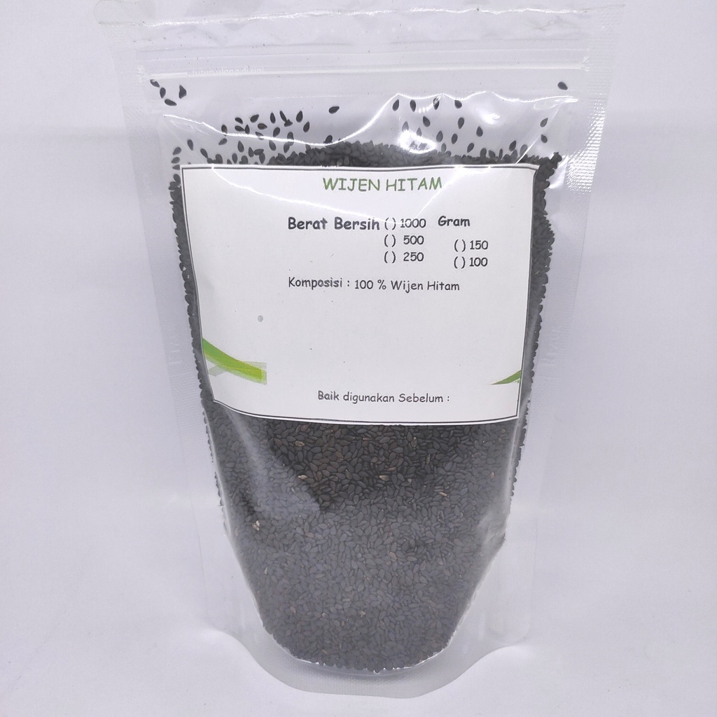 

250gr Black Sesame Seeds - Wijen Hitam Mentah - Sumber Calcium yang Tinggi