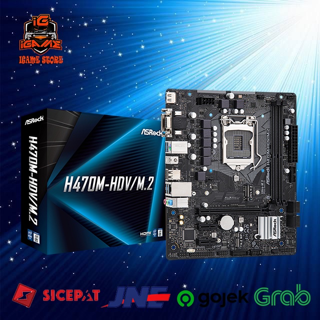 ASRock H470M-HDV/M.2 (LGA1200, H470, DDR4, USB3.2, SATA3) NAMPOL GAN